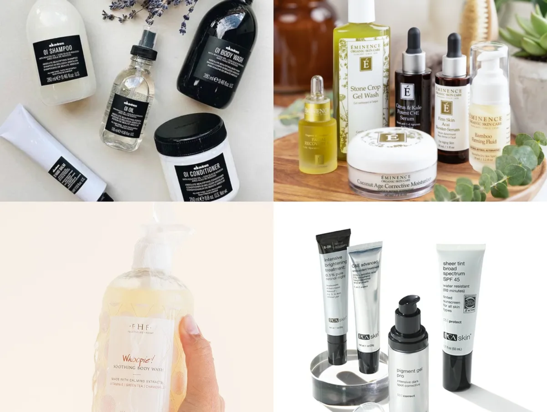 Skincare and beauty products assortment