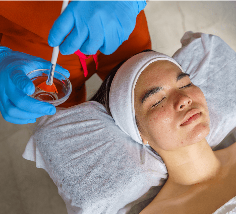 Spa facial with headband