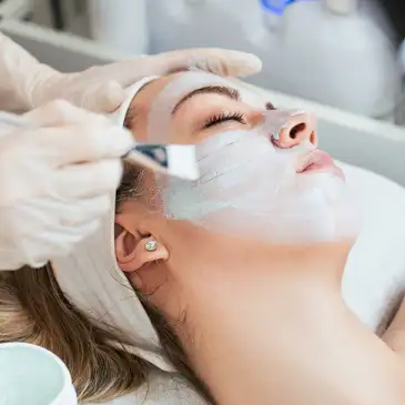 Spa facial with brush application